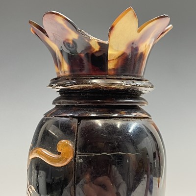 Lot 111 - A Japanese tortoisehell vase, circa 1900, the...