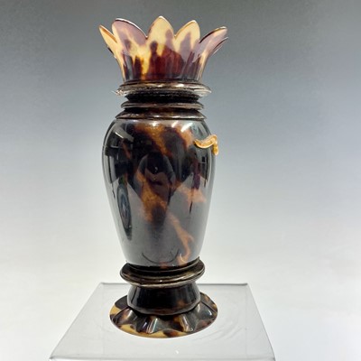 Lot 111 - A Japanese tortoisehell vase, circa 1900, the...
