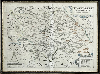 Lot 200 - WILLIAM KIP. 'County map of Staffordshire,'...