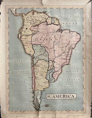 Lot 201 - MAPS. A 19th Century continental map of South...