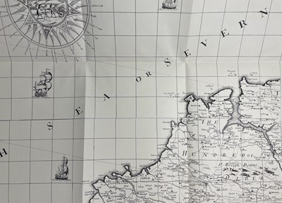 Lot 206 - MAPS. 'Map of Cornwall 1699 by Joel Gascoyne,'...