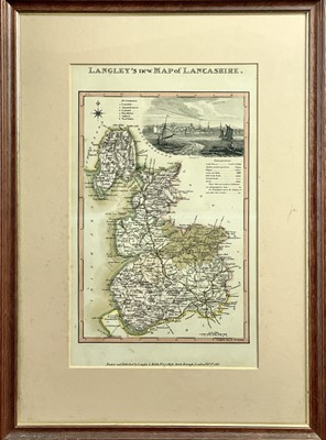 Lot 212 - MAPS. 'Langley's new Map of Lancashire,'...