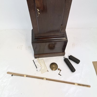 Lot 18 - A George III oak eight-day longcase clock, the...