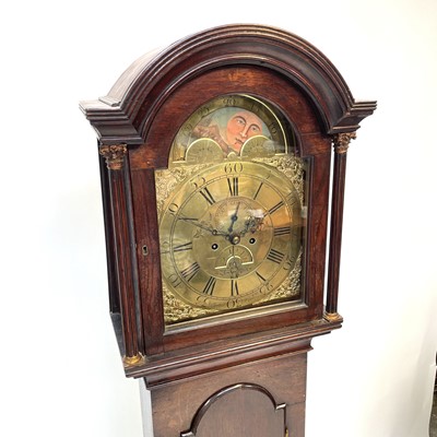 Lot 18 - A George III oak eight-day longcase clock, the...