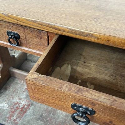 Lot 3110 - A Gothic Revival oak side table, circa 1850,...