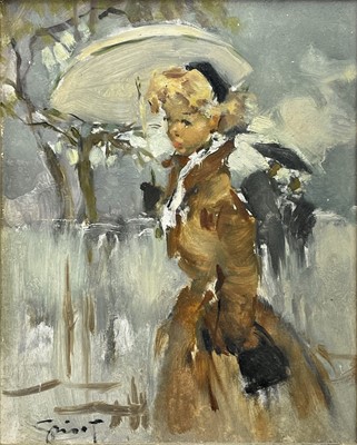 Lot 713 - Pierre GRISOT (1911-1995) Parisienne élégante...