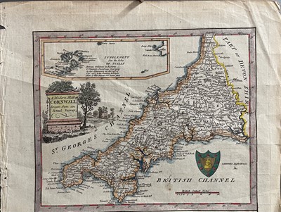 Lot 222 - MAPS. Seven maps depicting Cornwall, one of...