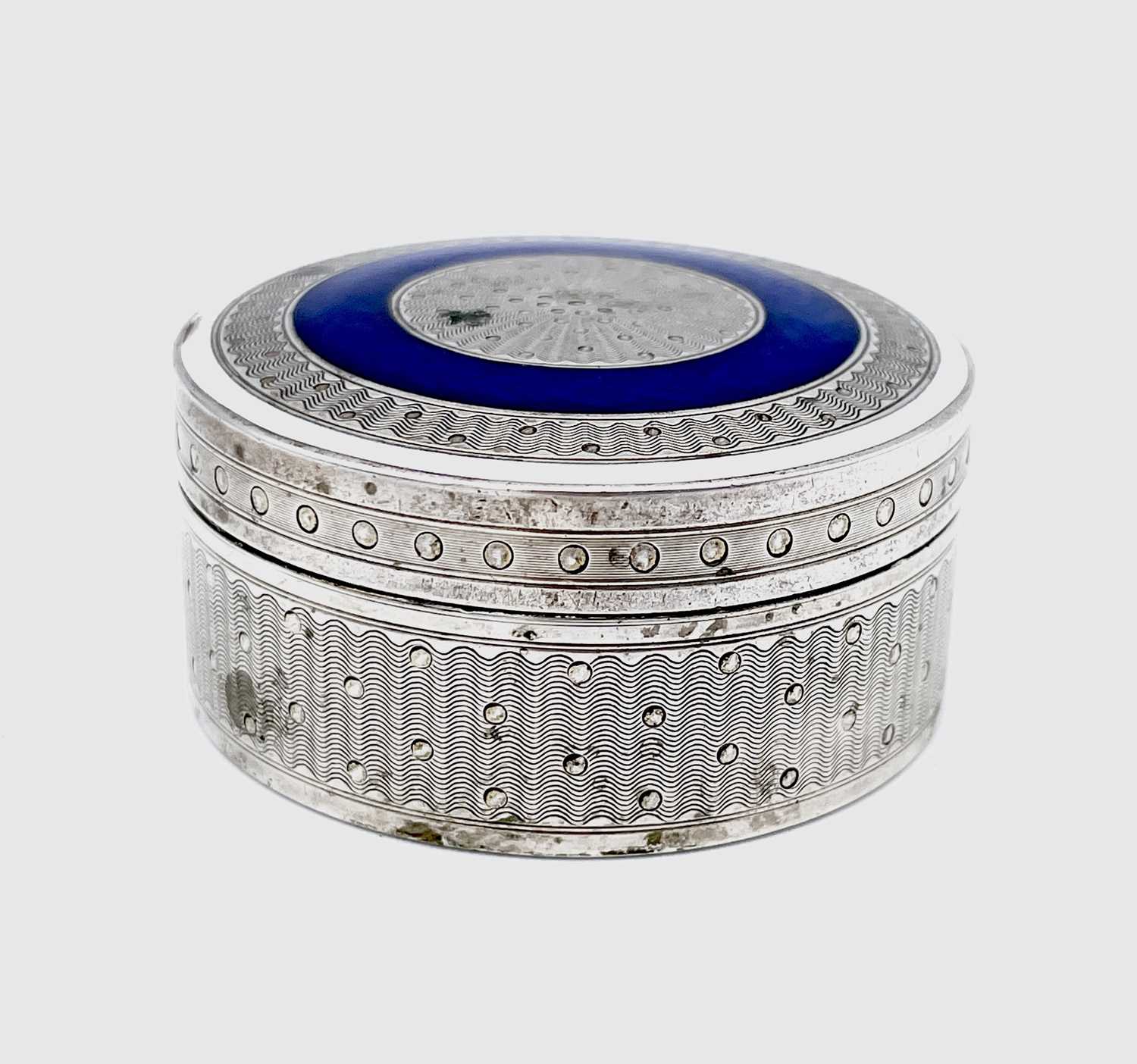 Lot 249 - A German 800 silver engine turned and...