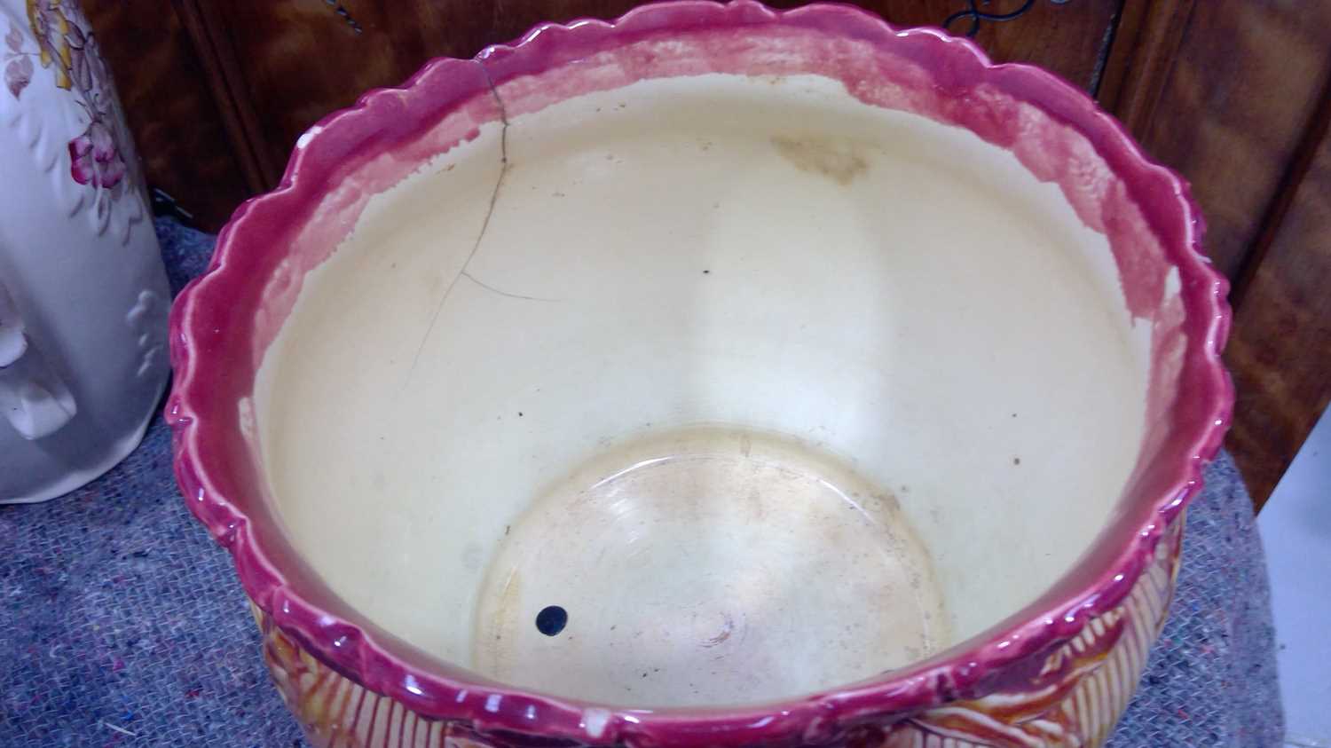 Lot 134 Antique Wash Basin and Water Jug with