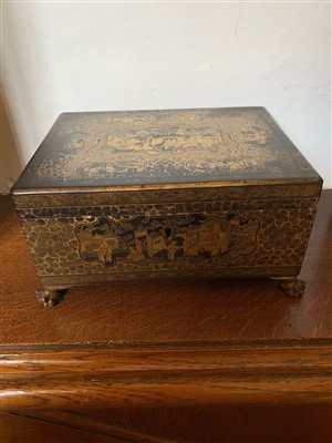 Lot 247 - A 19th century Chinese black lacquer and gilt...