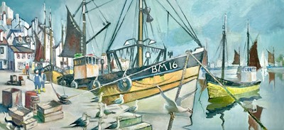 Lot 697 - Kenneth LEECH (XX) Brixham Oil on board Signed...