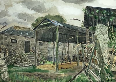 Lot 764 - Ruskin SPEAR (1911-1990) The farm yard Gouache...