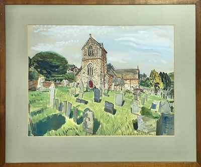 Lot 687 - Ruskin SPEAR (1911-1990) A church yard Gouache...