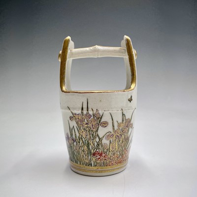 Lot 100 - A Japanese Satsuma miniature pail, circa 1900,...
