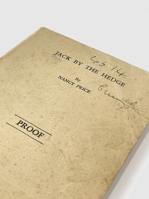 Lot 51 - NANCY PRICE. 'Jack by the Hedge,' proof copy,...