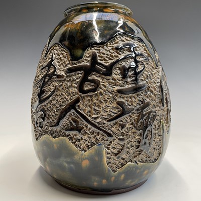 Lot 36 - A Chinese stoneware pottery vase, early 20th...