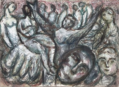 Lot 321 - Ivan BRAY (1967) Fisher Women Mixed media on...