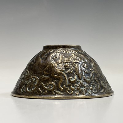Lot 64 - A small Chinese bronze bowl, 20th century, the...
