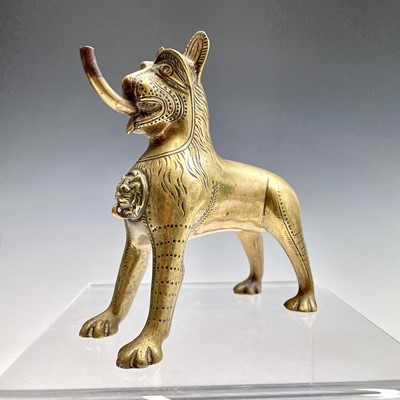 Lot 1005 - An Indian polished bronze aquamanile, 19th...