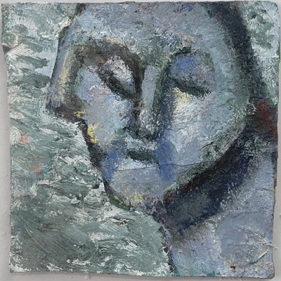 Lot 232 - Ivan BRAY (1967) Head Mixed media on board 14...