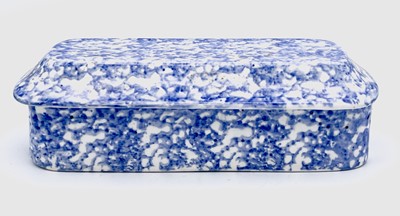 Lot 883 - A spongeware decorated razor box, together...