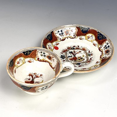 Lot 848 - Two South Wales pottery cups and saucers, both...