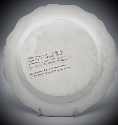 Lot 829 - American interest, a Spode creamware plate...