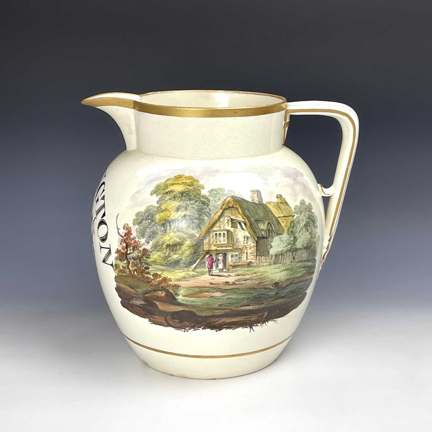 Lot 831 - An exceptionally large creamware presentation...