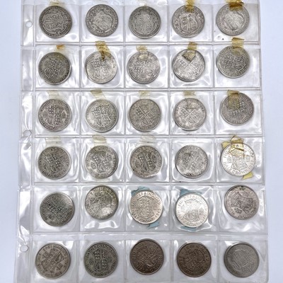 Lot 24 - Great Britain Half Crowns pre 1947 Silver and...