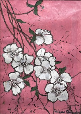 Lot 180 - Minou STEINER (1940-2008) Blossom Oil on paper...