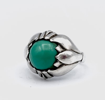 Lot 810 - A Georg Jensen Denmark 925 silver turquoise...