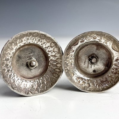 Lot 49 - A good pair of heavy Indian silver figural...