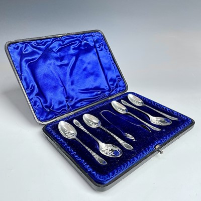 Lot 37 - A Victorian cased set of six silver teaspoons...