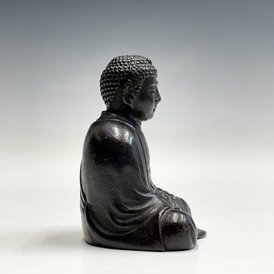Lot 123 - A Chinese bronze buddha, 20th century, height...