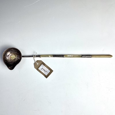 Lot 42 - An 18th century silver punch ladle, the...
