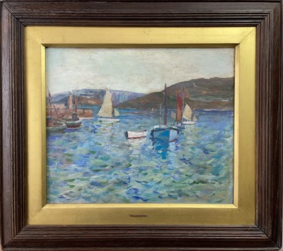 Lot 339 - St Ives School Harbour Oil on board 30x36cm