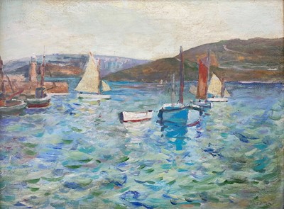 Lot 339 - St Ives School Harbour Oil on board 30x36cm