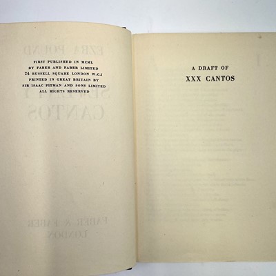 Lot 185 - EZRA POUND. 'Seventy Cantos,' first edition,...