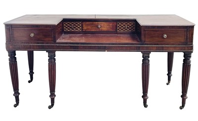 Lot 3065 - A William IV mahogany and rosewood banded...