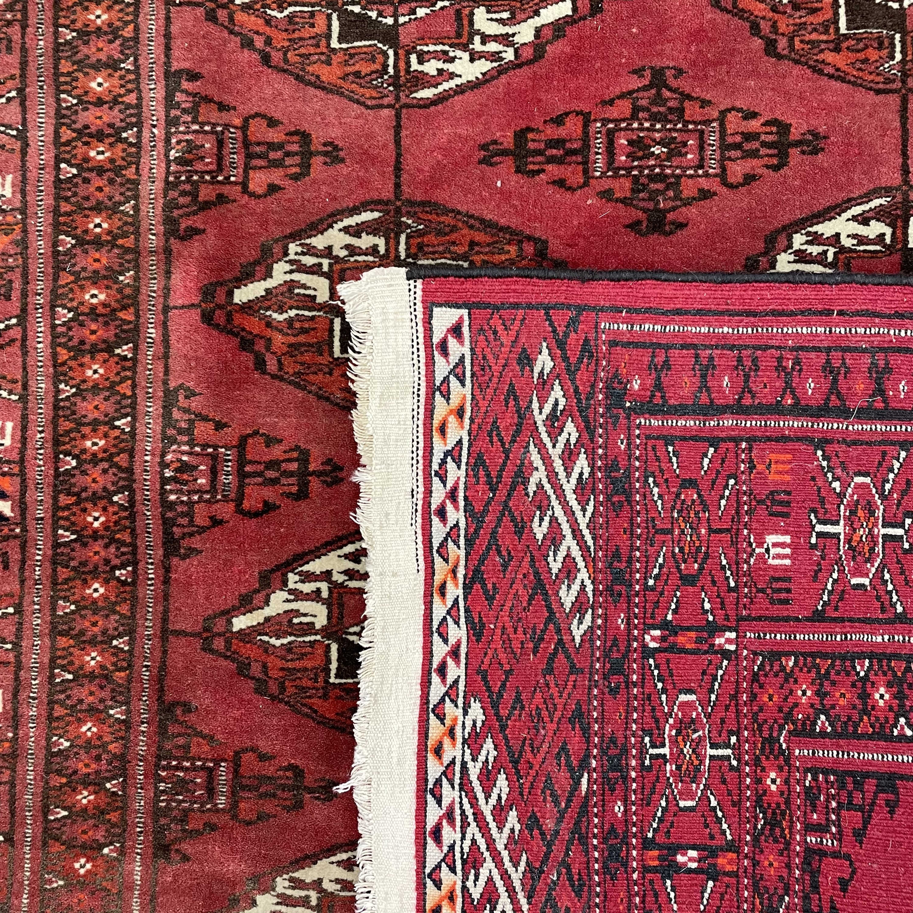Lot 1206 - A Tekke rug, circa 1920-1930, with seven
