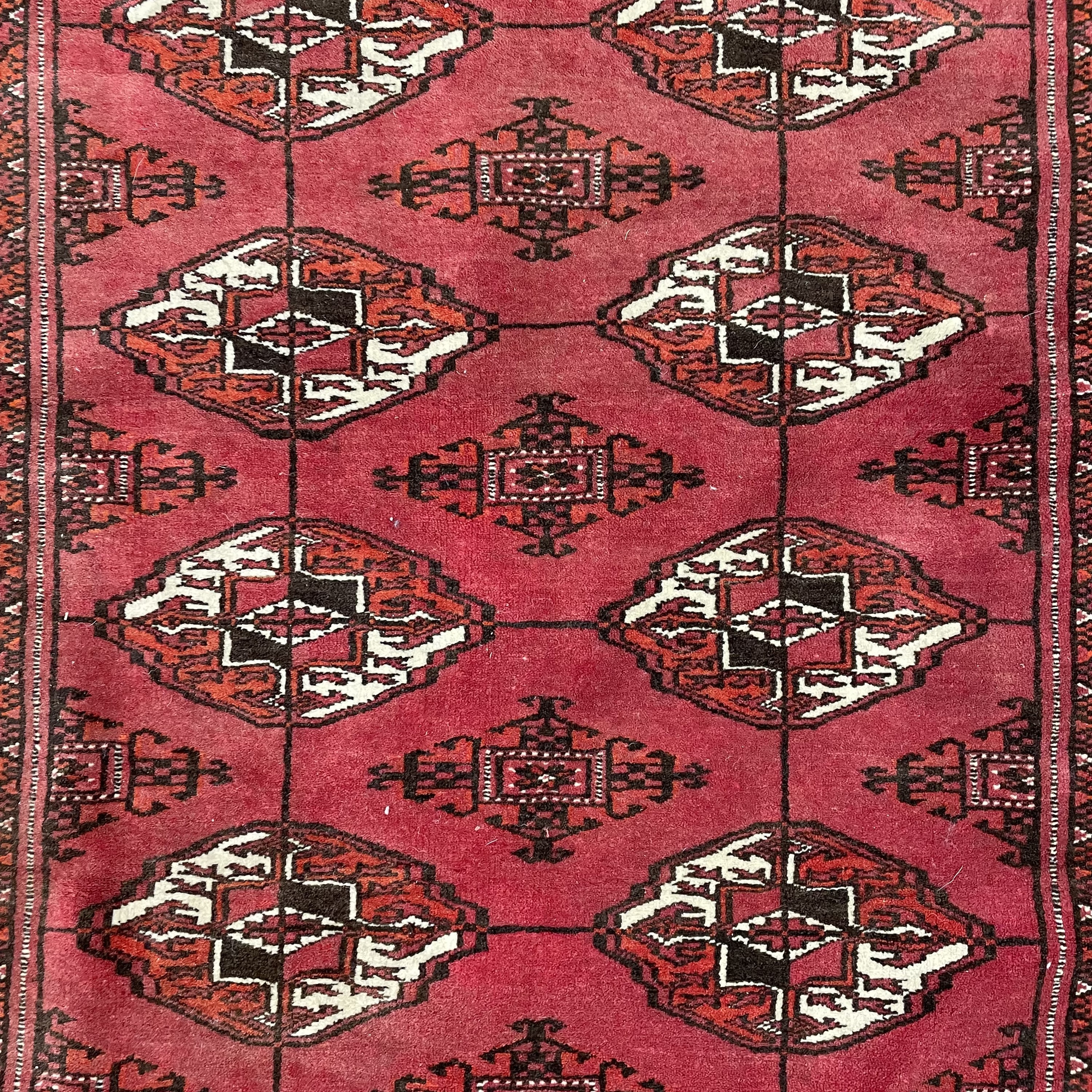 Lot 1206 - A Tekke rug, circa 1920-1930, with seven