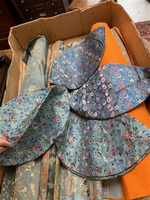 Lot 265 - Miscellaneous Chinese silks in one box.