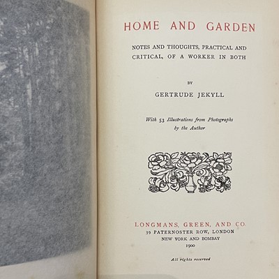 Lot 278 - GERTRUDE JEKYLL. 'Home and Garden: Notes and...