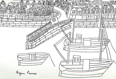 Lot 278 - Bryan PEARCE (1929-2006) Three boats Ink...