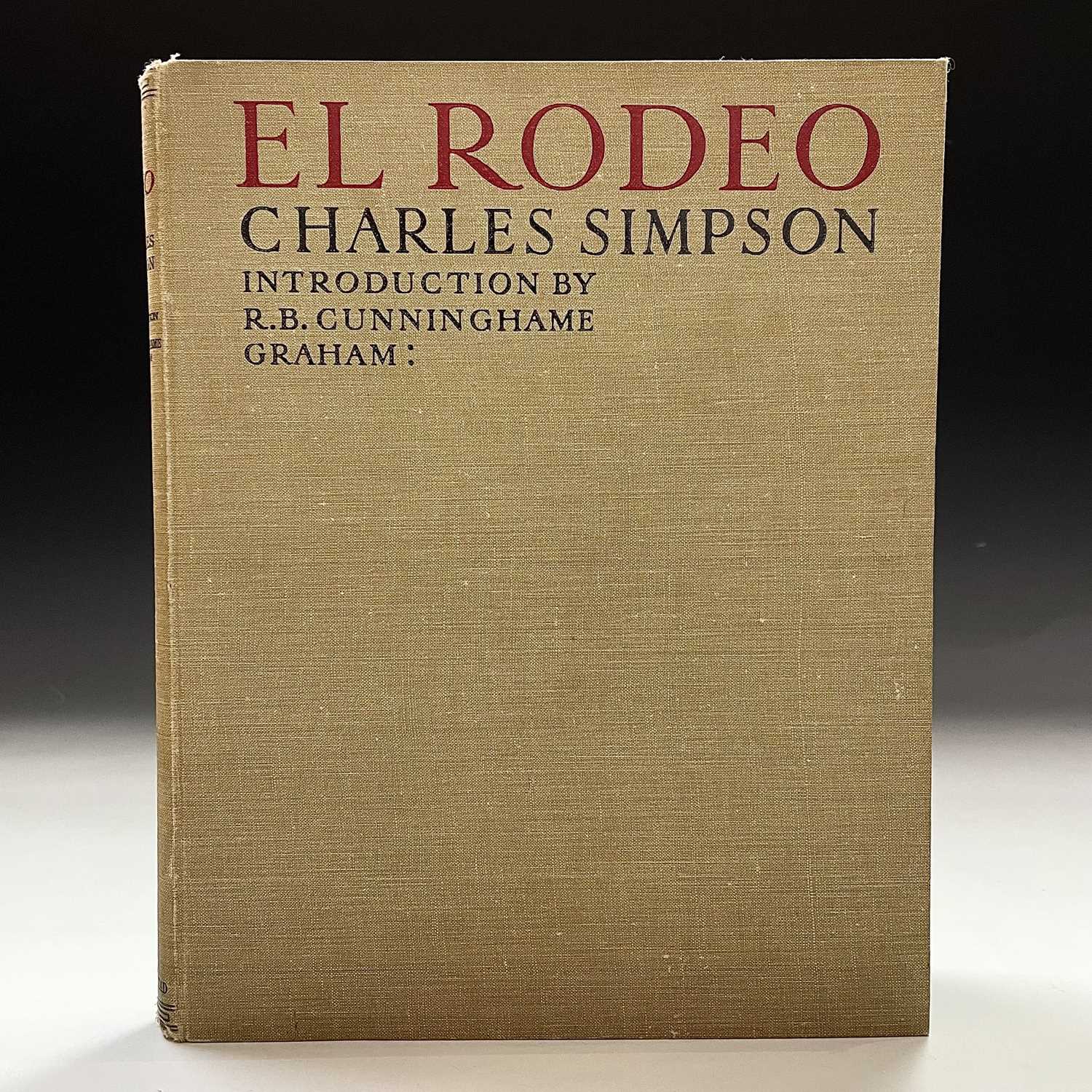 Lot 287 - CHARLES SIMPSON. 'El Rodeo,' first edition,