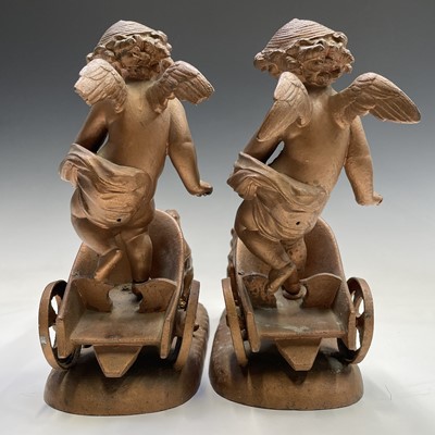 Lot 70 - A pair of late 19th/early 20th spelter figure...