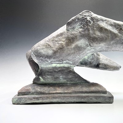 Lot 91 - A heavy bronzed composition sculpture of a...