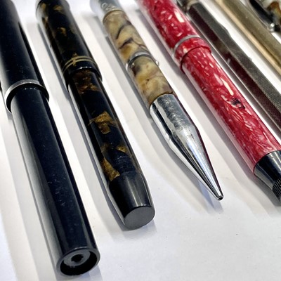 Lot 54 - A Watermans fountain pen, three others, a...