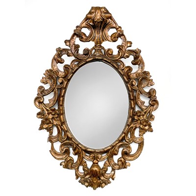 Lot 3072 - A giltwood Baroque rococo style mirror, 102cm...