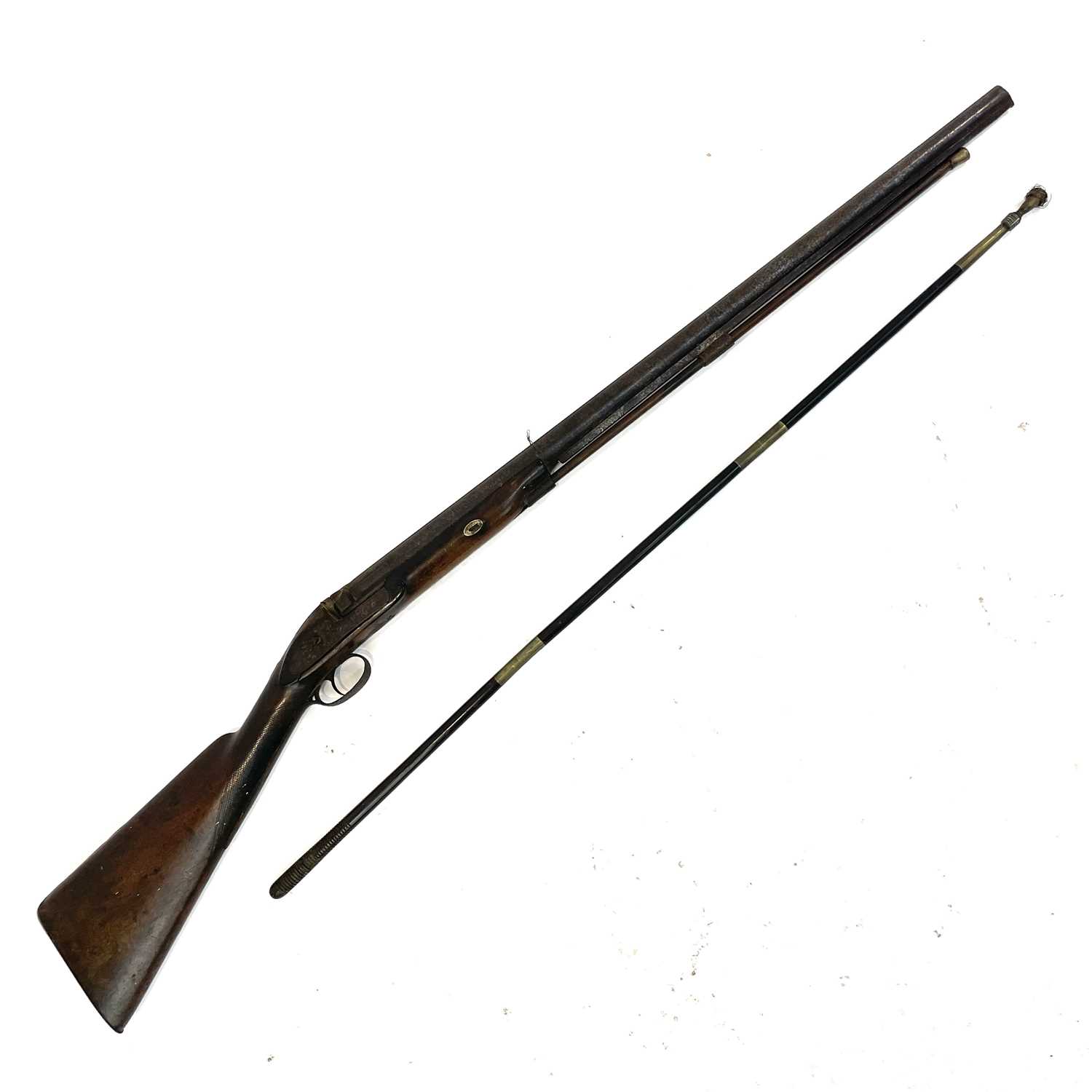 Lot 60 - A 19th century single barrel percussion rifle